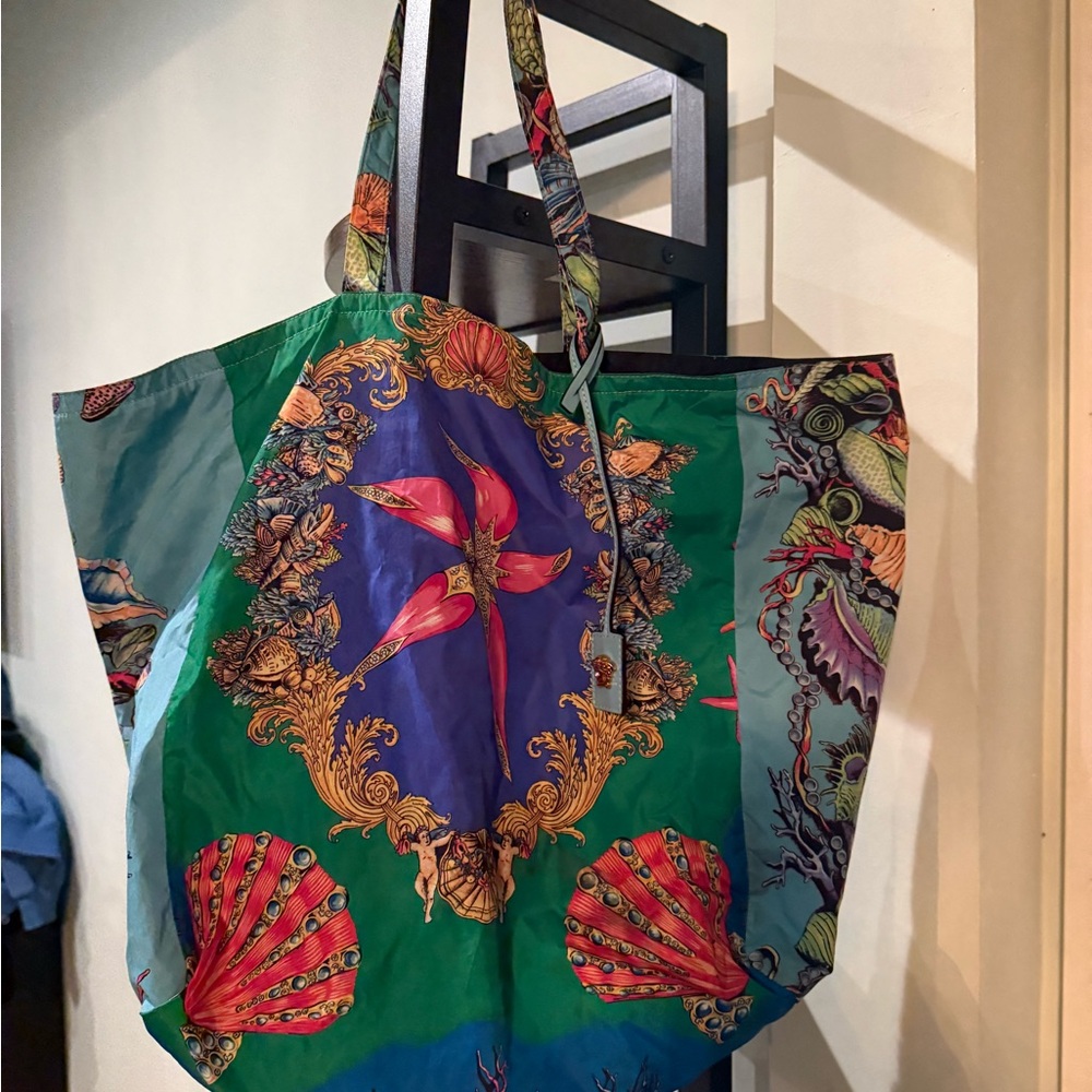 Versace Tresor De La Mer Nylon shopper tote bag